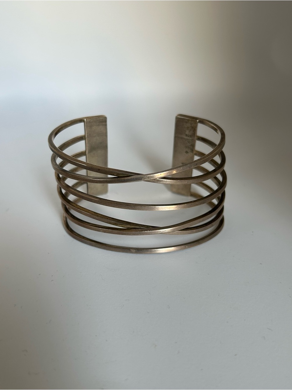 Vintage Silpada Sterling Silver Multi -Band Open Cuff Bracelet